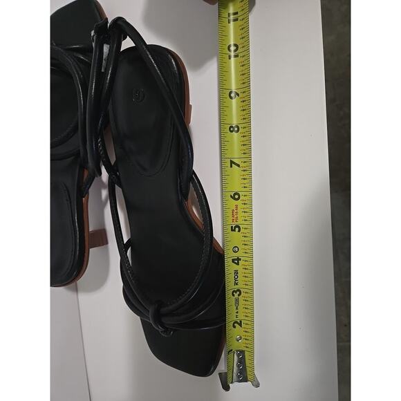 coutgo women's strappy heels sandals le strap kitten heels Summer Shoes Black - Picture 12 of 15